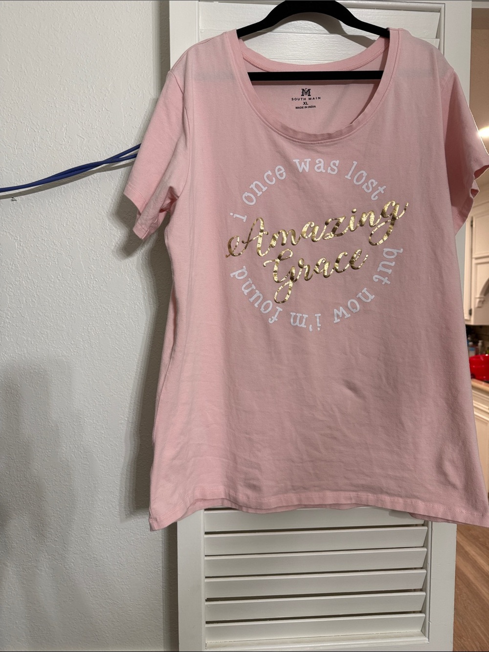 South Main Pink "Amazing Grace" Short Sleeve Graphic Tee